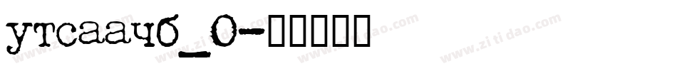 utsaahb_0字体转换