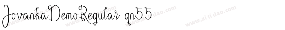 JovankaDemoRegular-qn55字体转换