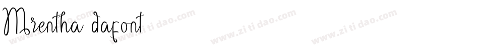 Mrentha(dafont)字体转换