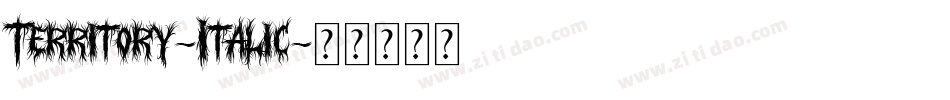 Territory-Italic字体转换