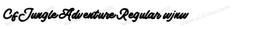 CfJungleAdventureRegular-wjnw字体转换