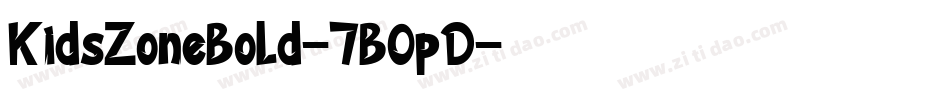 KidsZoneBold-7BOpD字体转换