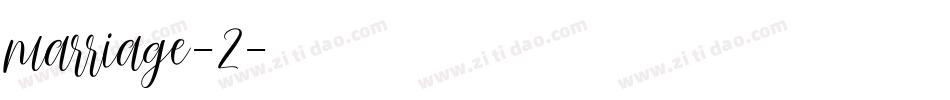 marriage-2字体转换