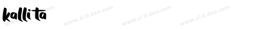 kallita字体转换