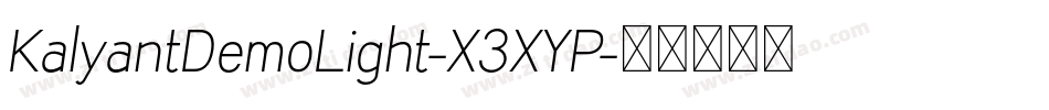 KalyantDemoLight-X3XYP字体转换