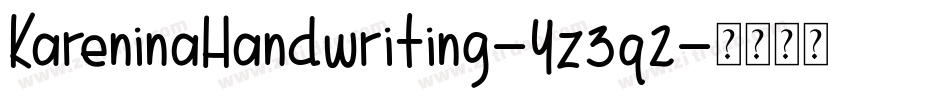 KareninaHandwriting-Yz3q2字体转换