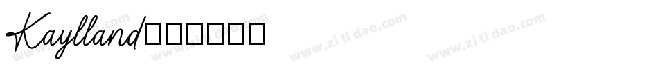 Kaylland字体转换
