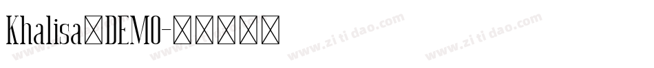 Khalisa_DEMO字体转换