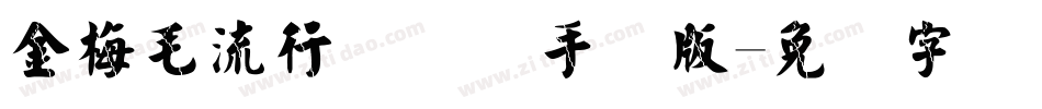 金梅毛流行国际码手机版字体转换