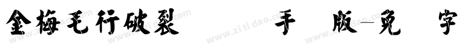 金梅毛行破裂国际码手机版字体转换