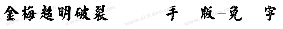 金梅超明破裂国际码手机版字体转换