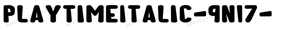 PlayTimeItalic-9n17字体转换