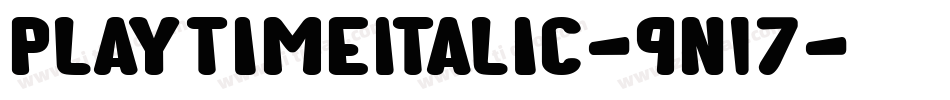 PlayTimeItalic-9n17字体转换