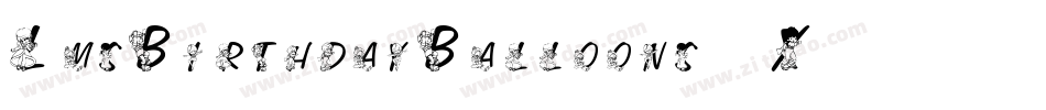 LmsBirthdayBalloons-9X27字体转换