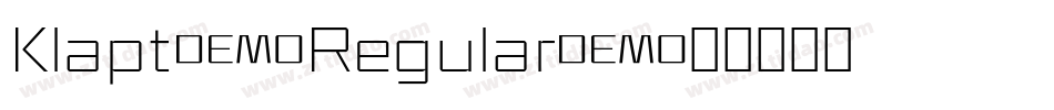 Klapt-Regular字体转换