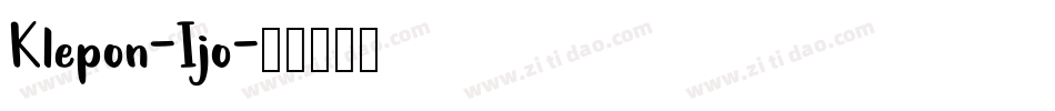 Klepon-Ijo字体转换
