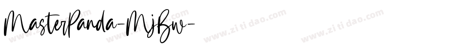 MasterPanda-MjBw字体转换