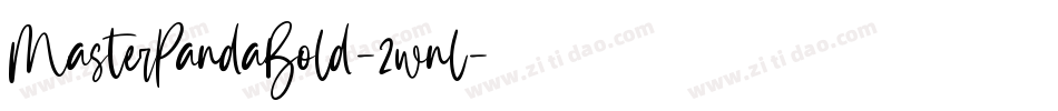 MasterPandaBold-2wnl字体转换