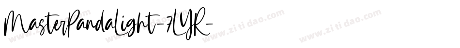 MasterPandaLight-7LYR字体转换