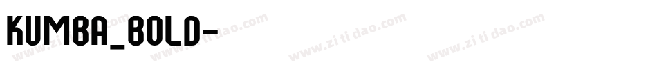 Kumba_Bold字体转换