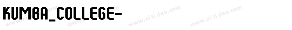 Kumba_College字体转换