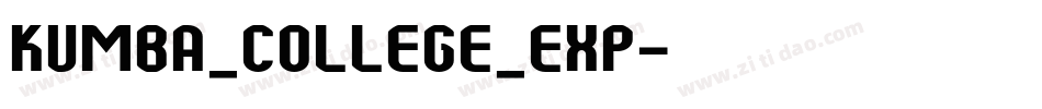 Kumba_College_Exp字体转换