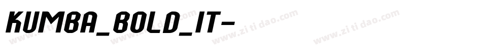 Kumba_Bold_It字体转换