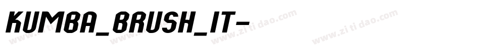 Kumba_Brush_It字体转换