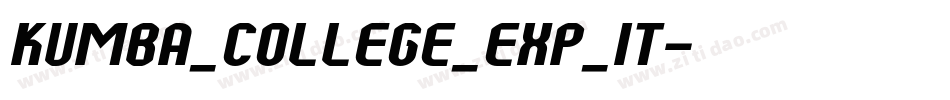 Kumba_College_Exp_It字体转换
