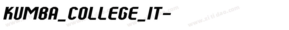 Kumba_College_It字体转换