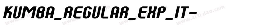 Kumba_Regular_Exp_It字体转换