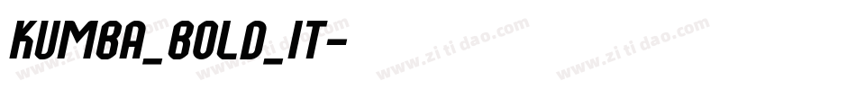 Kumba_Bold_It字体转换