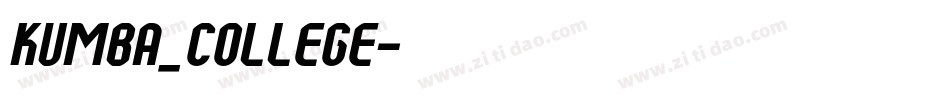 Kumba_College字体转换
