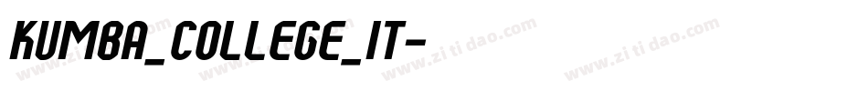 Kumba_College_It字体转换