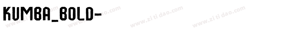 Kumba_Bold字体转换
