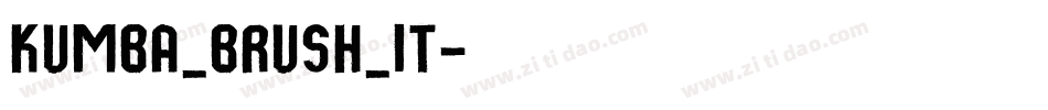 Kumba_Brush_It字体转换