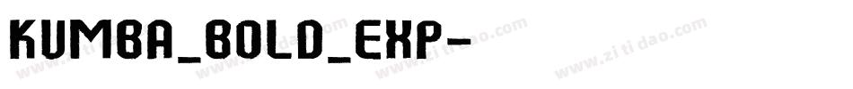 Kumba_Bold_Exp字体转换