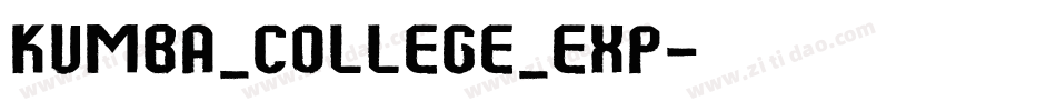 Kumba_College_Exp字体转换