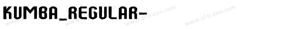 Kumba_Regular字体转换