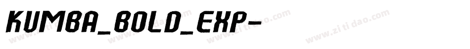 Kumba_Bold_Exp字体转换