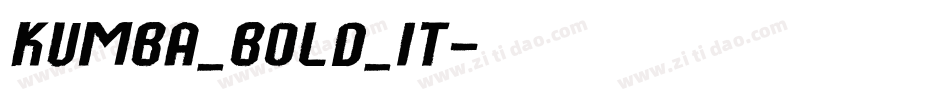 Kumba_Bold_It字体转换