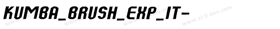 Kumba_Brush_Exp_It字体转换