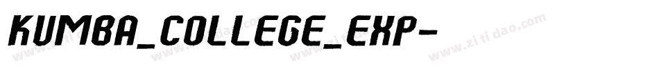 Kumba_College_Exp字体转换