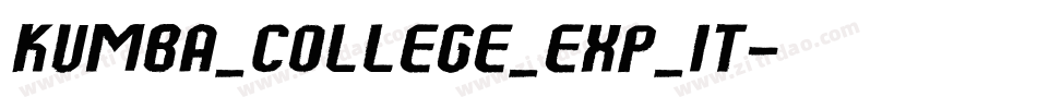 Kumba_College_Exp_It字体转换