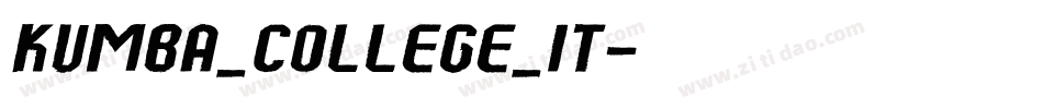 Kumba_College_It字体转换