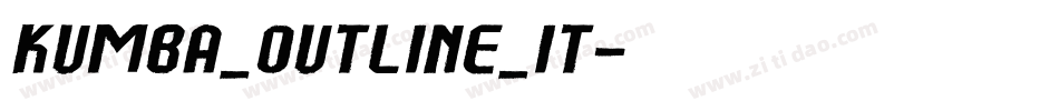 Kumba_Outline_It字体转换