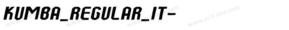 Kumba_Regular_It字体转换