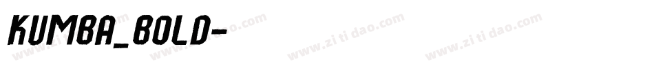 Kumba_Bold字体转换