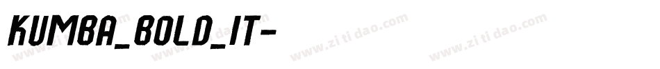 Kumba_Bold_It字体转换
