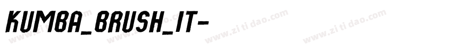 Kumba_Brush_It字体转换